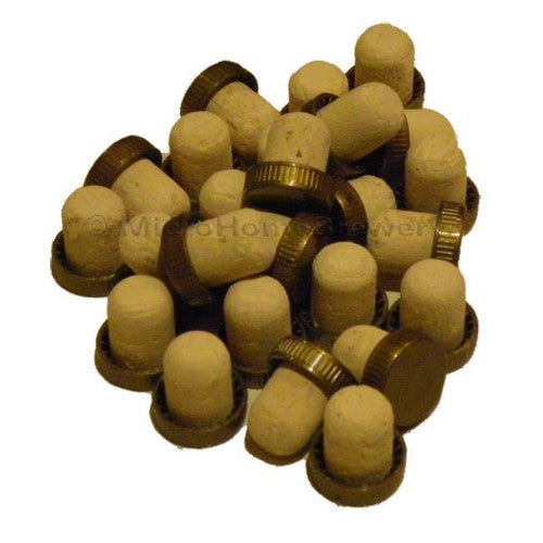 Plastic Top Cork Stopper -Gold x 25