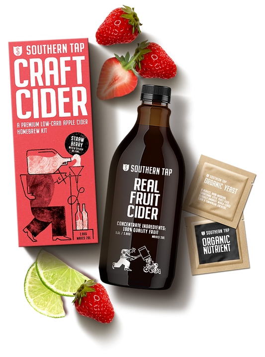 Strawberry Cider Kit with Hawkes Bay Apples and Limes