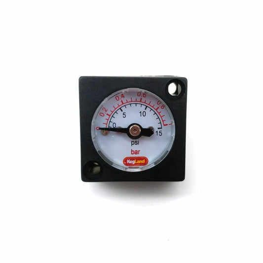 Mini Gauge 0-15psi (0-1.5bar) - For Inline Duotight Regulator Or Blowtie (KL14984)